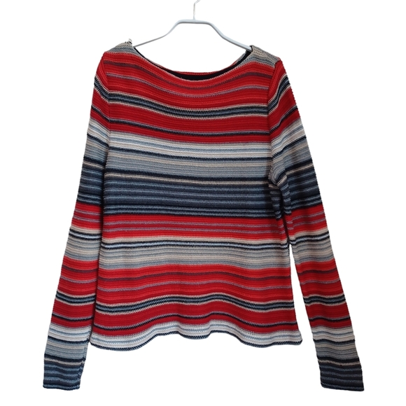 Lauren Ralph Lauren Sweaters - Ralph‎ Lauren Sweater Colorful Striped Pullover Red Black Womens XLarge